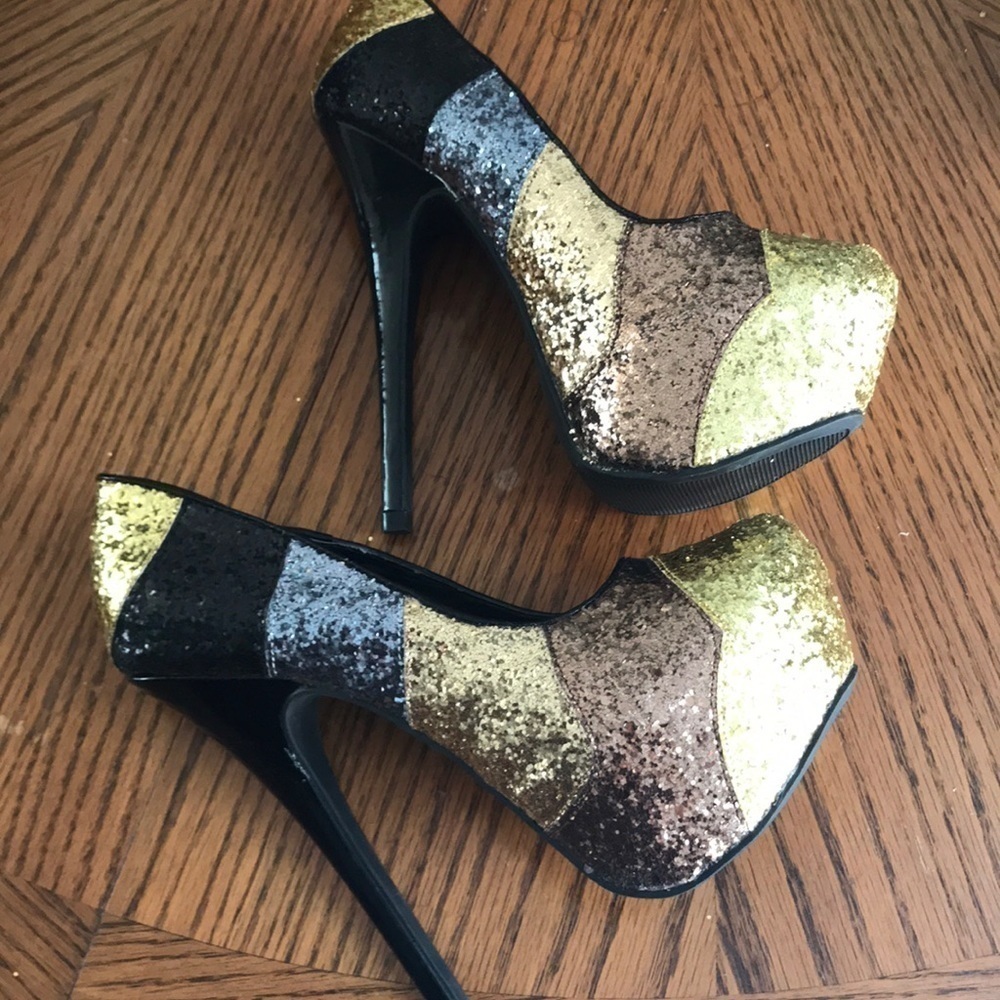 🆕 Liliana Glitter Stiletto High Heel Shoe 7